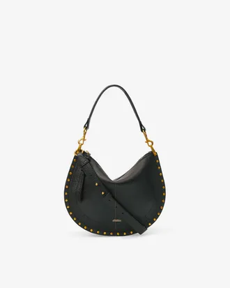 Isabel Marant Oskan Soft Zip Bag In Grained Leather - Black - Isabel Marant