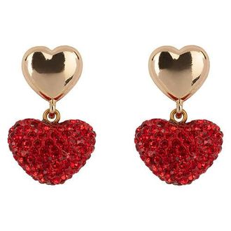 Life of Bulu oorbellen Amy goudkleurig/rood