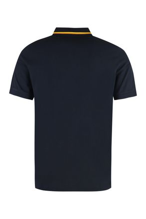 K-Way Mens Jud Cotton-Piqu&eacute; Polo Shirt Blue T-shirts And Polos