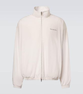 Acne Studios Logo cotton poplin bomber jacket