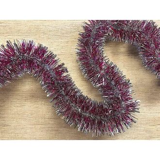 Dmora Decoraci&oacute;n De Navidad Rolly, Estructura Plateada, Degradado Fucsia, Rosa Fucsia