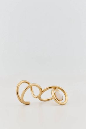 D'Estr&euml;e Paris Womens Louise Double Ring In White
