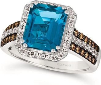 Le Vian Ladies Deep Sea Blue Topaz Rings set in 14K Vanilla Gold