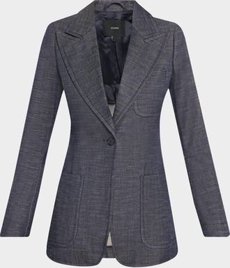 Joseph Cassini Single-Button Denim Jacket