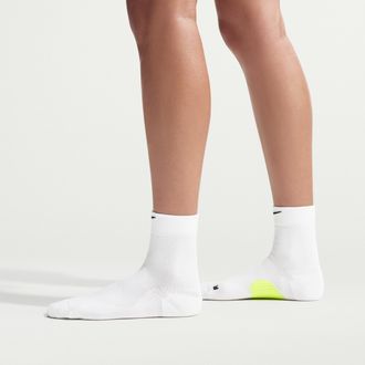 Nike Unisex Run Midweight Running Micro-Crew Socks (1 Pair) in White | HV6935-100