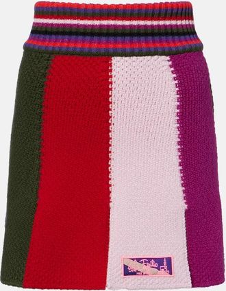 Pucci Striped wool-blend miniskirt