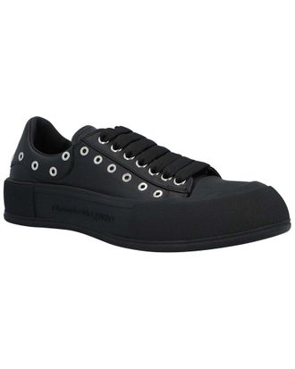 Alexander McQueen Alexander Mcqueen Mens Calfskin Deck Plimsoll, Never Worn (Authentic Pre- Loved)