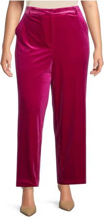 Skies Are Blue Clothing Velvet Wide Leg Pants - Plus In Magenta Velvet