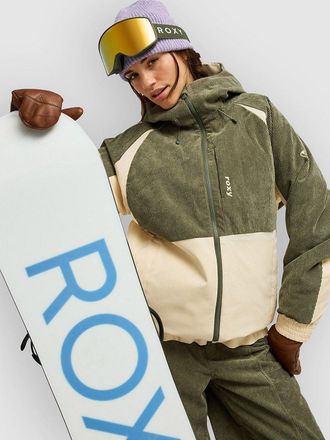 Roxy Snow Winter Rebel Cord Chaqueta verde