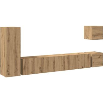 vidaXL Vidaxl - 5 Piece tv Cabinet Set Wall-mounted Artisan Oak Engineered Wood