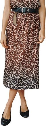 Bella Dahl Silk-Blend Midi Skirt