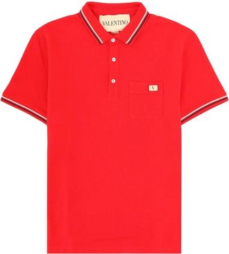 Valentino Polo Shirts - Heren - Polos - Rood - L - Tops
