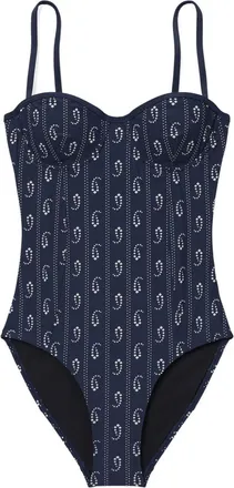 Tory Burch Printed Underwired Swimsuit-Donna