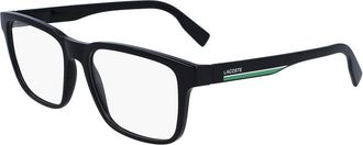 Lacoste Eyeglasses Square Full Rim, Black Frame And Clear Demo Lens Lens L2926001
