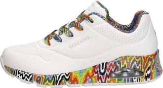 Skechers Uno - Mini Drip - Dames - Sneakers - Wit - 36 EU - Schoenen