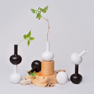 Middle Kingdom Porcelain Semi-Matte Porcelain Mini Beauty Vase in White at Nordstrom