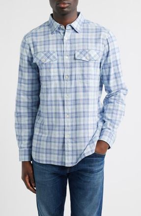 Vineyard Vines Hummock Pond Regular Fit Plaid Cotton Button-Up Shirt in Ice Water at Nordstrom, Size Xx-Large