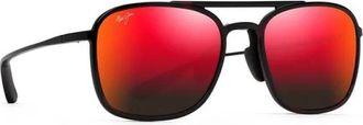 Maui Jim Keokea Aviator Frame - unisex - Zonnebrillen - Bruin - 55 MM - Nylon - Accessoires