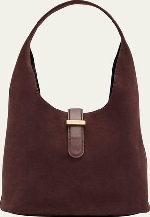 SIMKHAI Khai Buckle Suede Hobo Bag