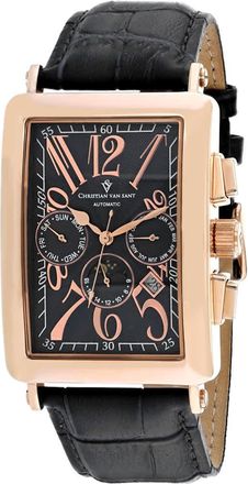 Christian Van Sant Mens Black dial Watch