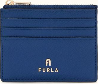 Furla Camelia Porta Carte Di Credito S Indigo Pelle Stampata Donna