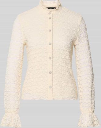 Zero Bluse mit Stehkragen in Ecru, Größe 34