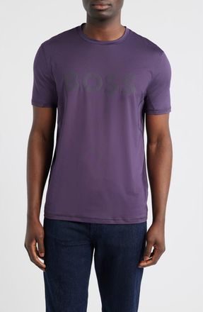 BOSS Tee Active Slim Fit Performance Logo Graphic T-Shirt in Medium Purple at Nordstrom, Size X-Large
