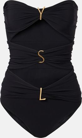 Saint Laurent Cutout embellished swimsuit