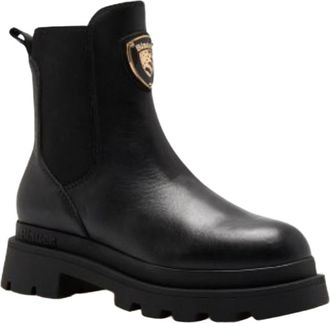 Blauer Kimmel Mid Boots - Dames - Chelseaboots - Zwart - 38 EU - Leer - Schoenen