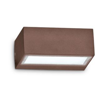 Ideal Lux Applique Moderna Twin Alluminio Coffee 1 Luce G9 3W 3000K Luce Calda