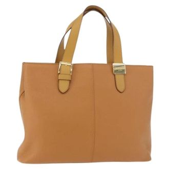 Burberry Pre-owned Vintage Tote Bag - Dames - Vintage Shopper - Bruin - ONE Size - Leer - Vintage