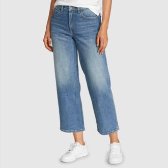 Eddie Bauer Authentic Everyday High-Rise Cropped Jeans In Vintage
