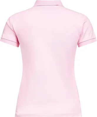 Polo Ralph Lauren Womens Pink Cotton Piquet Slim-Fit Polo Shirt Tops