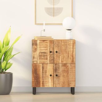 vidaXL Aparador Con 4 Puertas Madera Maciza De Mango 60x33x75 Cm Vidaxl