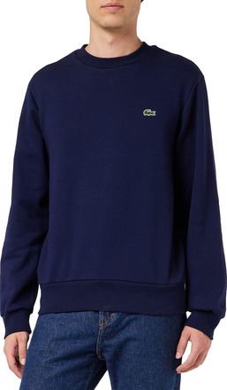Lacoste Mens Classic Fit Sweatshirt, Navy, 5XL, Navy