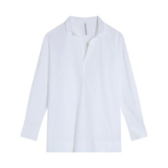 Liviana Conti Dames, Blouses & Shirts, Wit, Maat: XS Katoen