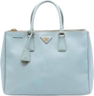 Prada Pre-owned Tote Bags, female, Blue, Size: ONE SIZE Pre-owned Galleria Satchel