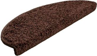 vidaXL Vidaxl - Stair Mats 30 pcs 65x21x4 cm Brown Half Round Large