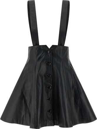 Rotate Rotate Birger Christensen, Dames, Rokken, Zwart, Maat: S Leer