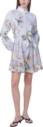 Zimmermann Shirt Dresses, female, Multicolor, Size: L Rebellion Button Mini Dress