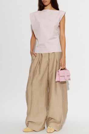Jacquemus Cotton Top Drap, Womens, Pink
