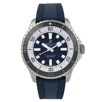 Breitling Pre-owned Breitling Superocean Automatic Chronometer Blue Dial Mens Watch A17376