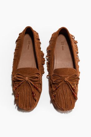 H&M Loafer aus Leder - Beige