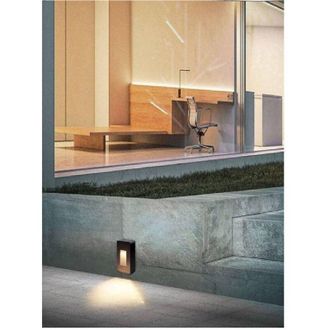 Trade Shop Trade Shop Traesio - Trade Shop - Segnapasso Da Esterno Faretto 12 Watt Ip65 Nero Luce Calda Fredda Naturale Es62