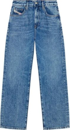 Diesel Straight Jeans - 1999 D-Reggy - Dames - Regular Fit Jeans - Blauw - W28 - Katoen - Jeans