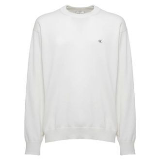 Calvin Klein Jersey de algod&oacute;n con monograma de corte relajado - Knitwear - Hombre - Blanco - XL