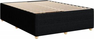 vidaXL Cama Sin Colch&oacute;n Tela Negro 140x200 Cm Vidaxl