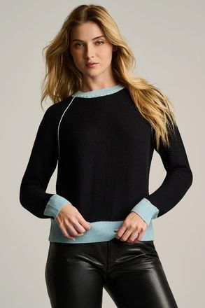 Lisa Todd Stitchin Cotton Cashmere Sweater in Black at Nordstrom, Size X-Large