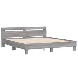 Berkfield Home Durable Bed Frame without Mattress Grey Sonoma 160x200 cm