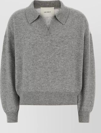 Lisa Yang cashmere v-neck long-sleeve sweater